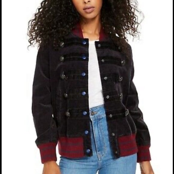 Free People Jackets & Blazers - NWT Free People Atlas Corduroy Bomber Jacket in Navy, Size Small